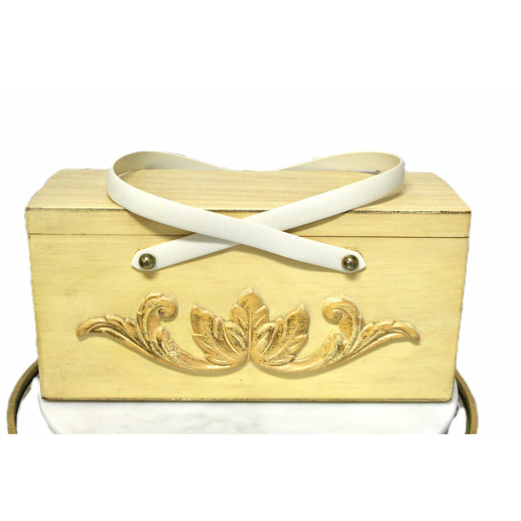 Enid Collins Box Bag Purse Elegant Natural Wood 1960s Texas purse The Best Vintage Clothing