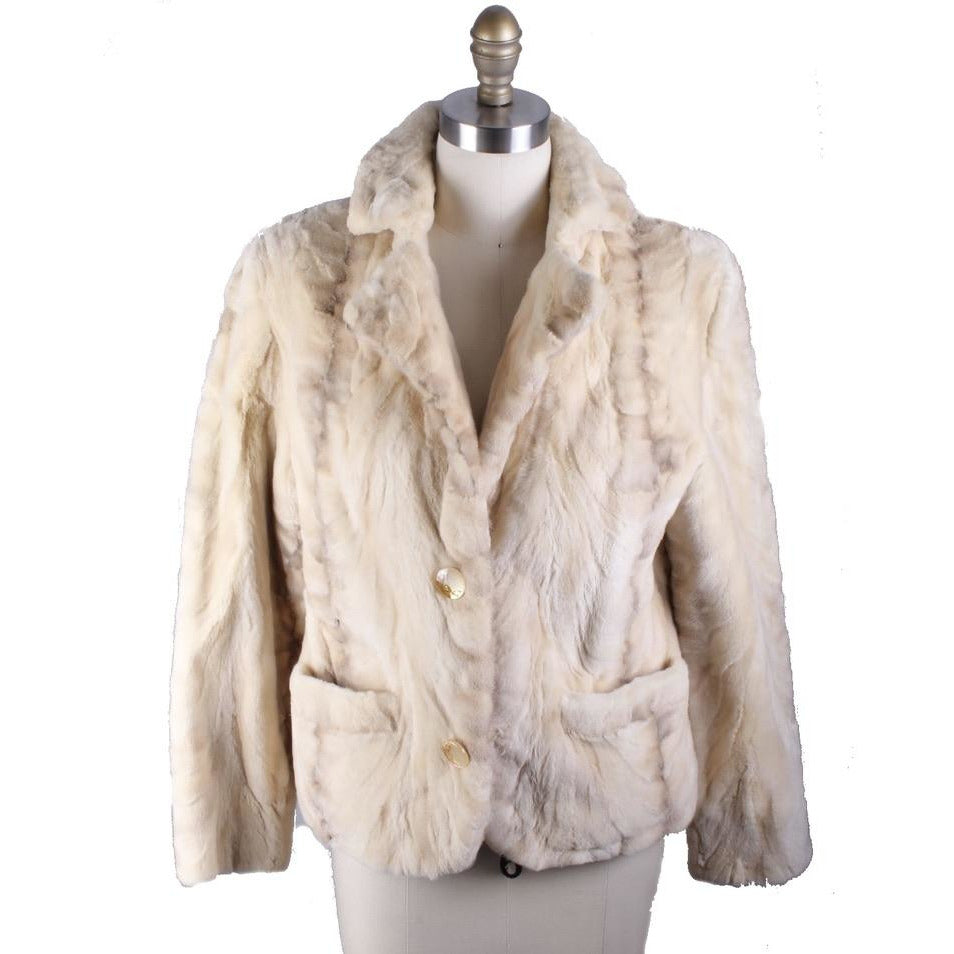 Mob Wife Vintage Chub Jacket Buttercream Colored Fur Short Sz S/M Crea –  The Best Vintage Clothing