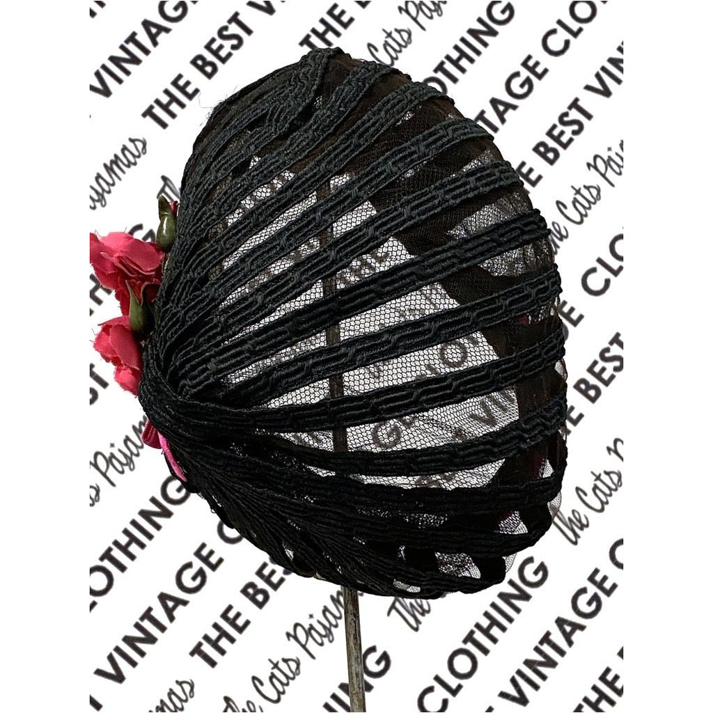 Lilly Dache Boutique Horsehair Straw Modified Cloche Hat 1930s/40s RARE Hats The Best Vintage Clothing