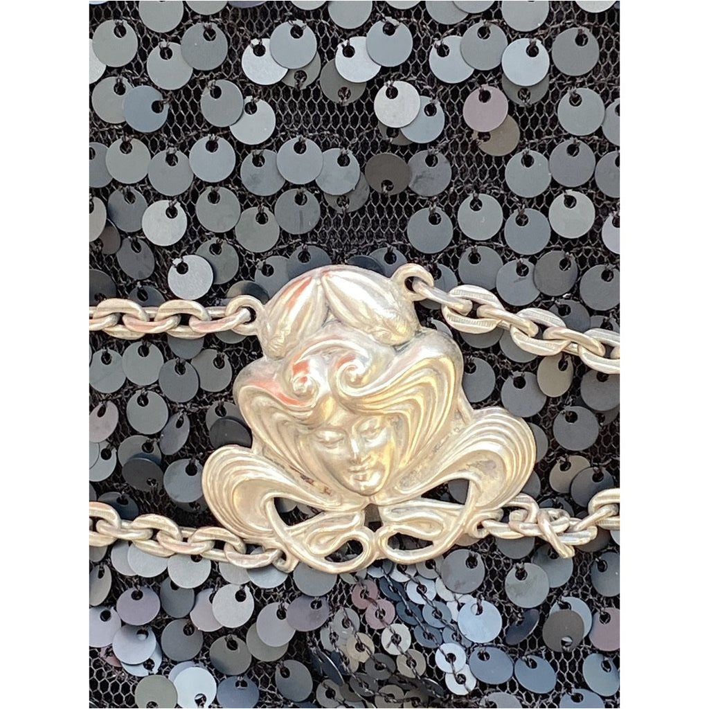 Vintage Art Nouveau Chain Belt Womens Faces Super Unique 25" waist Jewelry,New Arrivals,Accessories The Best Vintage Clothing
