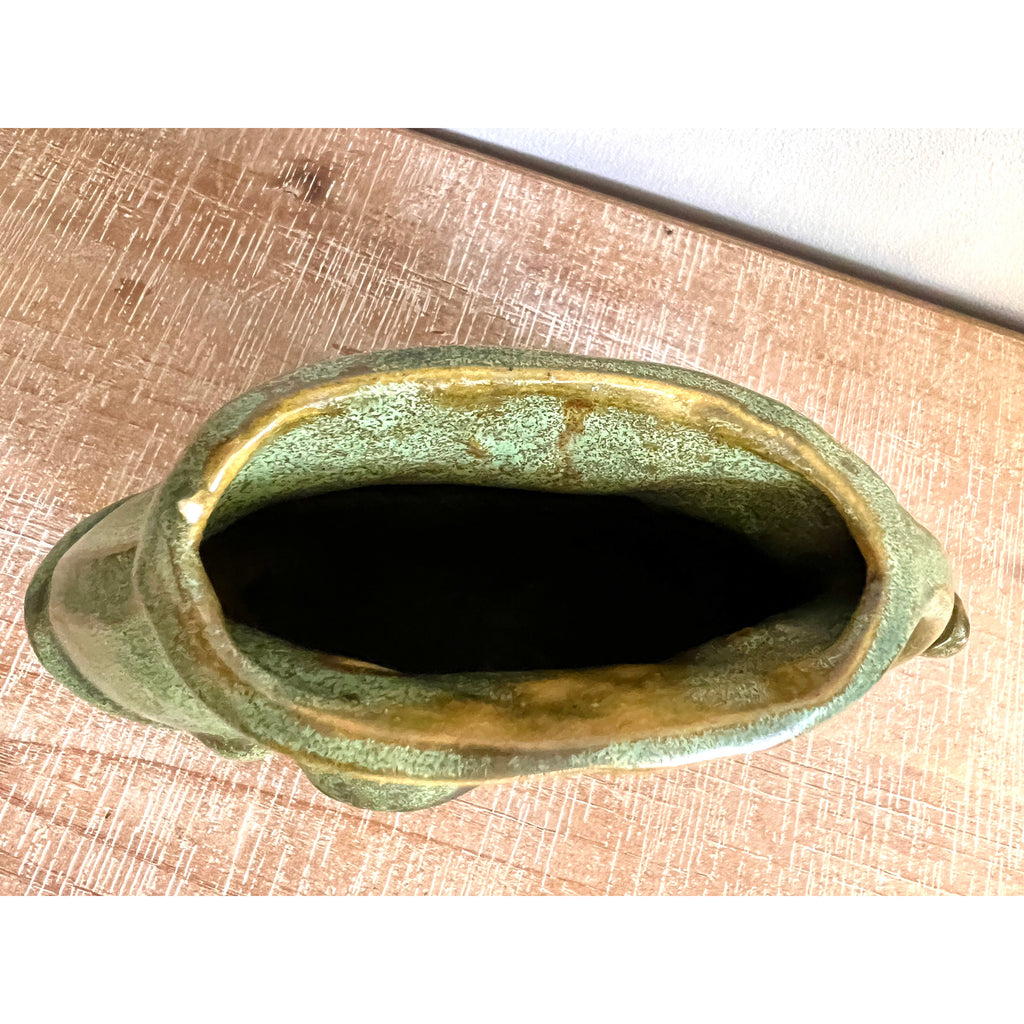 Vintage Mid-Century MCM Pottery Fish Green Whimsical 1950s The Best Vintage Clothing