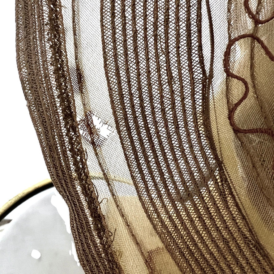 Antique Womens Cloche Hat 920s Taupe Horsehair Wide Brim M Flapper Garden Party Hats The Best Vintage Clothing