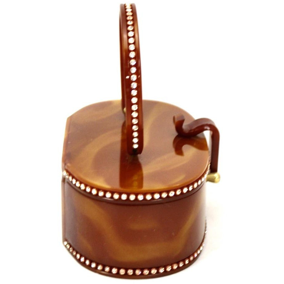 Vintage Wilardy Lucite Box Purse Amber Butterscotch 1950s Rhinestones Handbags,New Arrivals Wilardy