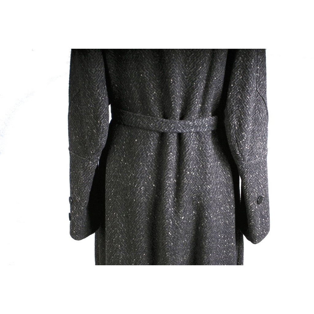 Womens 1920s Art Deco Coat Downton Miss Fisher Heavy Tweed Large Fur Trimmed The Best Vintage Clothing
