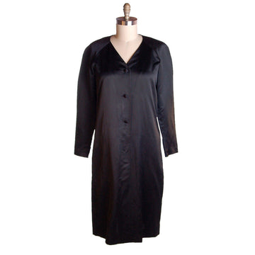 Vintage Dress Black Silk Sack Dress Givenchy Nouvelle Boutique 1970s M - The Best Vintage Clothing
 - 1