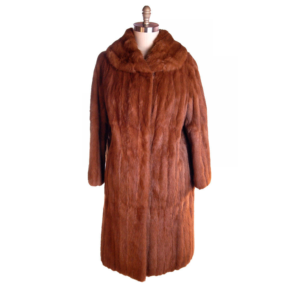 Vintage Womens Fur Coat Luscious Knee Length Red Squirrel 1950S