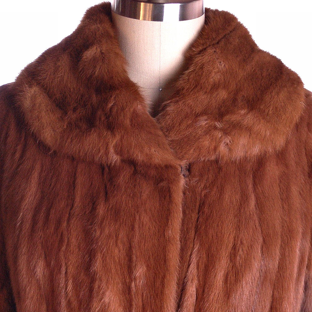 Vintage Womens Fur Coat Luscious Knee Length Red Squirrel 1950S Medium Cart2cart The Best Vintage Clothing
