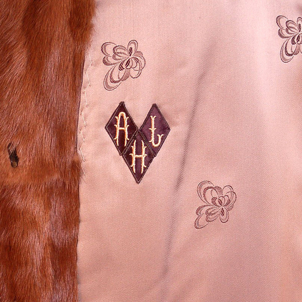 Vintage Womens Fur Coat Luscious Knee Length Red Squirrel 1950S Medium Cart2cart The Best Vintage Clothing