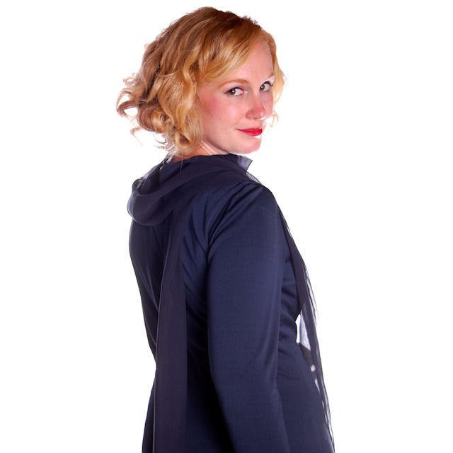 Vintage Richilene Blue Silk Wiggle Fishtail Evening Gown Sz 8-12 1930s look Women's Richilene