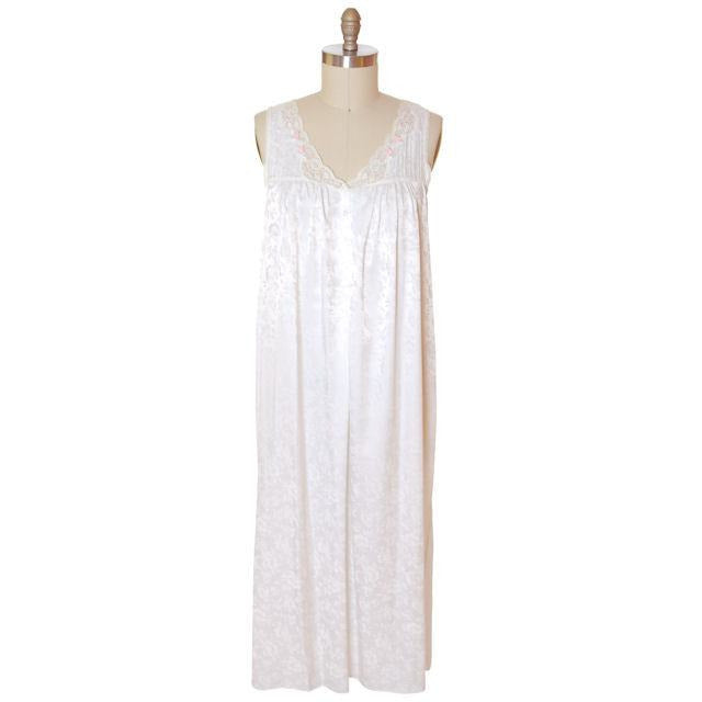 Vintage Eve Stillman White Satin Peignoir Set Med Large 1980s Women's Eve Stillman