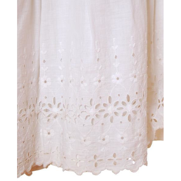 Victorian White Long Chemise Butterflies Micro Crochet Yoke Small Women's,New Arrivals The Best Vintage Clothing