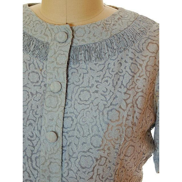 Vintage Pale Blue Sheer Day Dress Clayton 1950s Med Women's,On Sale The Best Vintage Clothing