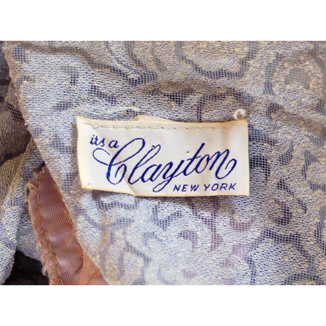Vintage Pale Blue Sheer Day Dress Clayton 1950s Med Women's,On Sale The Best Vintage Clothing