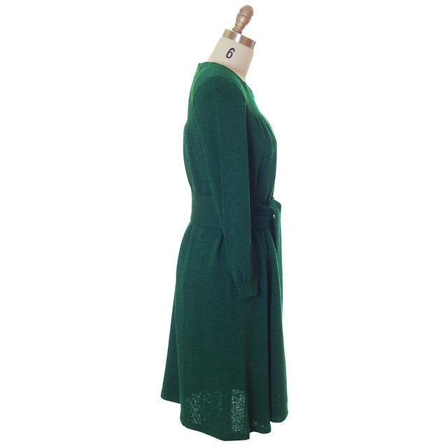 Vintage Green Knit Dress 1970s Adolfo Saks Fifth Ave Med Women's,New Arrivals Adolfo