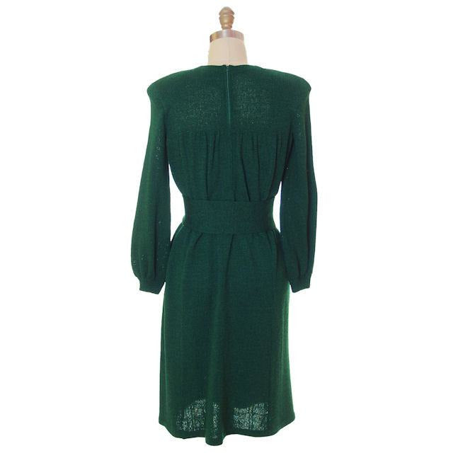 Vintage Green Knit Dress 1970s Adolfo Saks Fifth Ave Med Women's,New Arrivals Adolfo
