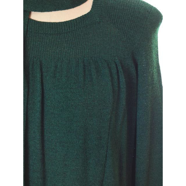Vintage Green Knit Dress 1970s Adolfo Saks Fifth Ave Med Women's,New Arrivals Adolfo