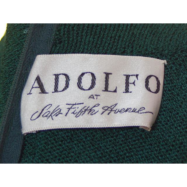 Vintage Green Knit Dress 1970s Adolfo Saks Fifth Ave Med Women's,New Arrivals Adolfo