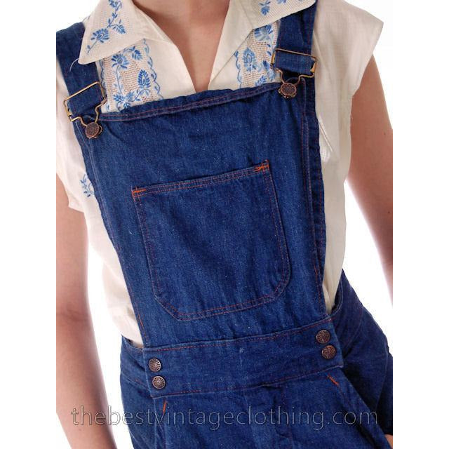 Vintage 1970s Overalls Blue Denim 100% Cotton Womens Large Women's,New Arrivals The Best Vintage Clothing