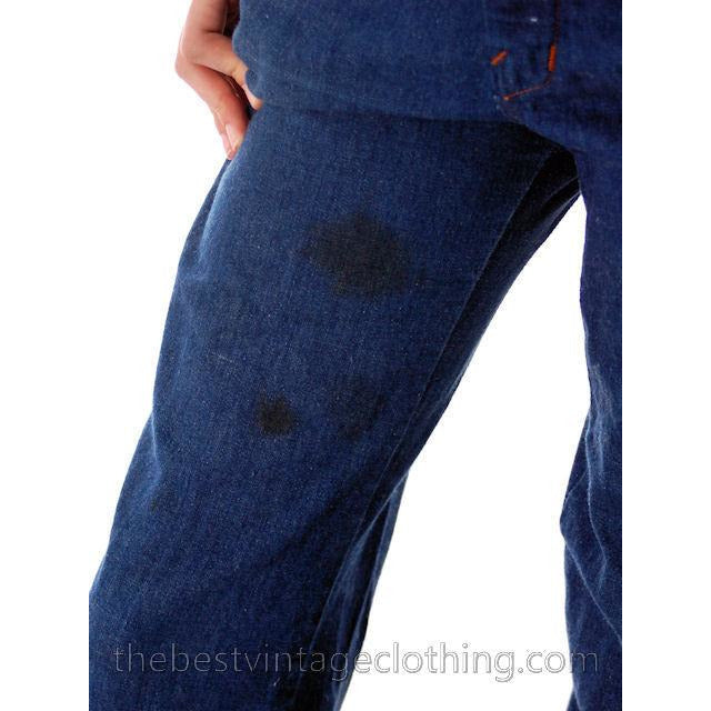 Vintage 1970s Overalls Blue Denim 100% Cotton Womens Large Women's,New Arrivals The Best Vintage Clothing