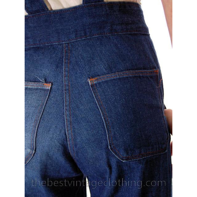 Vintage 1970s Overalls Blue Denim 100% Cotton Womens Large Women's,New Arrivals The Best Vintage Clothing