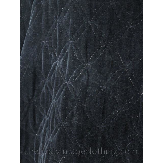 Vintage Circle Skirt Black Velvet Quilted 1950s Campus Casuals 28 Waist Women's,New Arrivals The Best Vintage Clothing