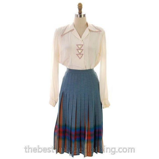 Vintage Skirt Wool Reversible Highland Plaid NOS JC Penneys 1950s 26 Waist Women's,New Arrivals Penneys