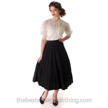 Vintage 1940s Full Ribbon Skirt Smart Set Small 26 Waist - The Best Vintage Clothing
 - 1