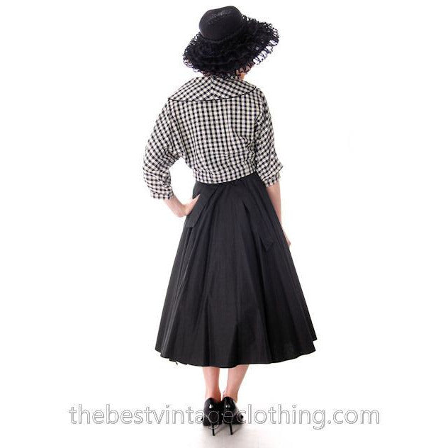 Vintage 1940s Full Ribbon Skirt Smart Set Small 26 Waist Women's,New Arrivals Smart Set