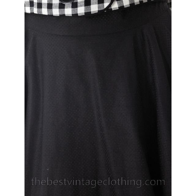 Vintage Freshy Circle Skirt 1950s Polished Textured Cotton 27-30 Waist Women's,New Arrivals vendor-unknown