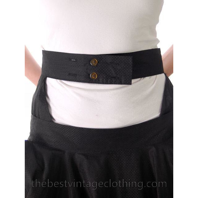 Vintage Freshy Circle Skirt 1950s Polished Textured Cotton 27-30 Waist Women's,New Arrivals vendor-unknown