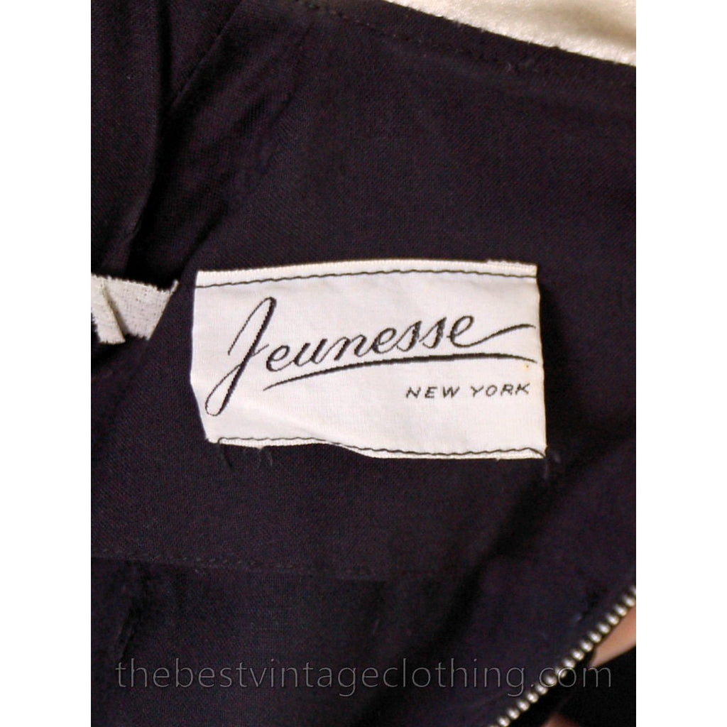 Vintage 1960s Black Dress Velvet Jeunesse Satin Collar Cocktail Gown Sz 8 The Best Vintage Clothing