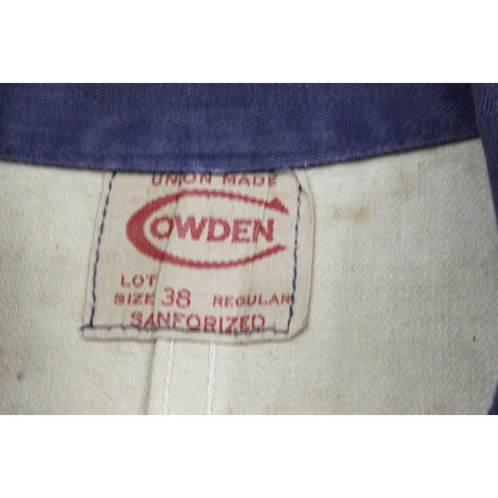 Vtg 40’s Chrysler Auto Mechanic Shop Coat Sz 38 Sanforized Cowden Herringbone Men's Vintage The Best Vintage Clothing