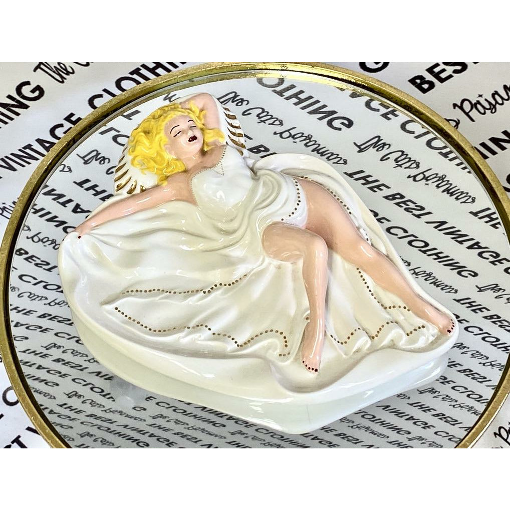 Rare Mid Century Bombshell Vintage Pottery Hot Pin-Up Dish 1958 Gal Marilyn M? Collectibles,New Arrivals The Best Vintage Clothing