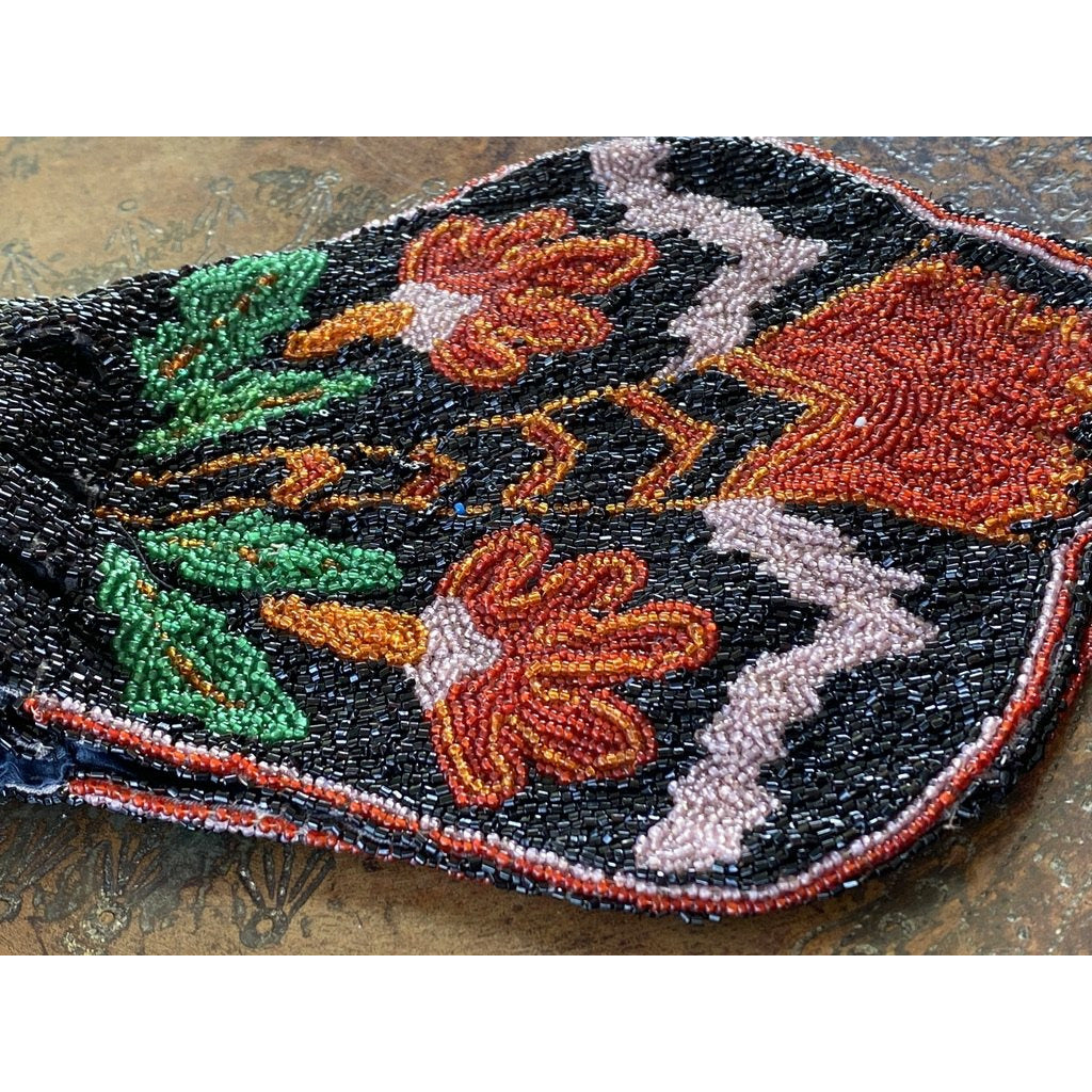 Antique 1920s Beaded Bag Made in France Colorful Floral Deco Evening Purse The Best Vintage Clothing