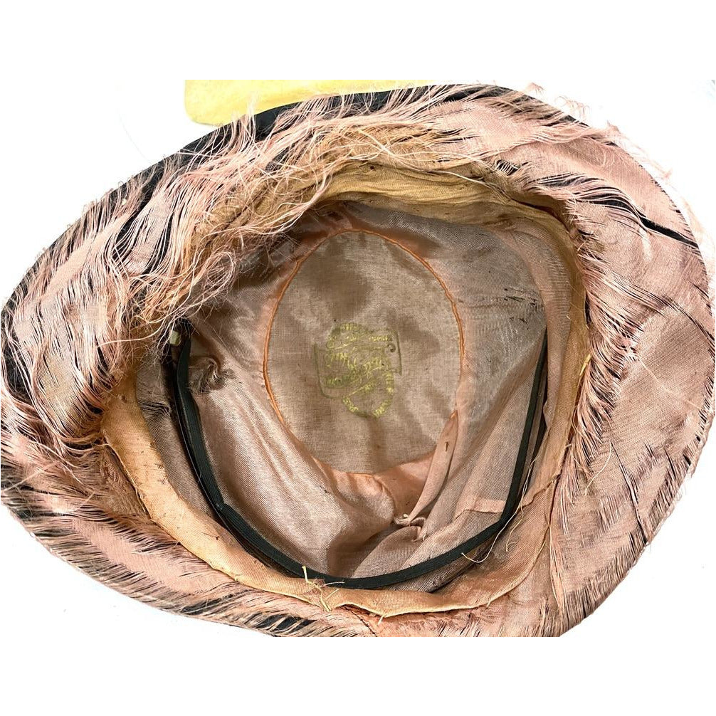 Antique Cloche Hat 1920s Flapper Flowers Straw Style Square New York Paris Large New Arrivals The Best Vintage Clothing