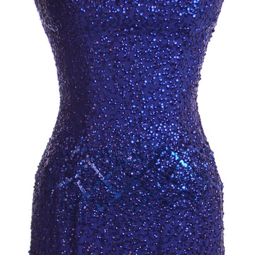 Vintage Cocktail Dress Blue Sequins Va-va-Voom! Frank Starr 1950s 36-26-36 - The Best Vintage Clothing
 - 1