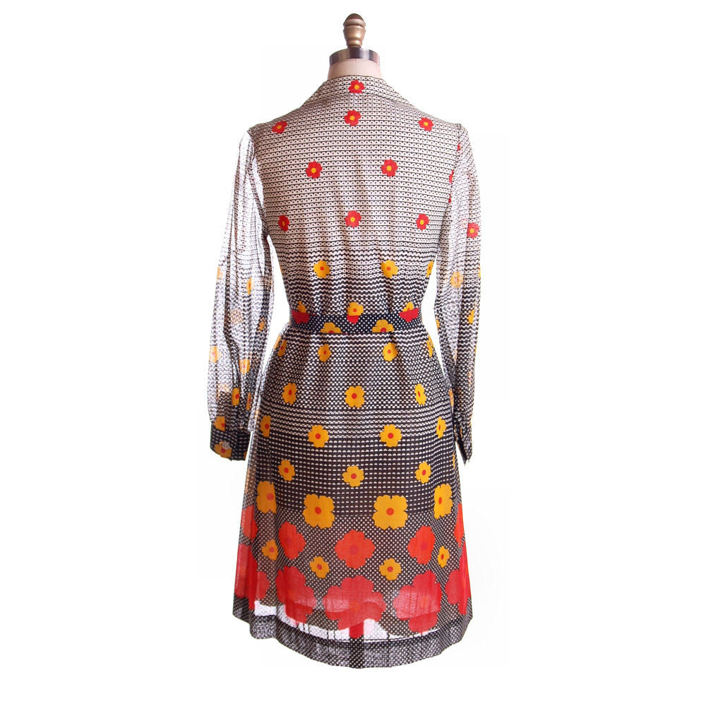 Vintage Dress Op Art J. Tiktiner France 1970s Cart2cart Tiktiner