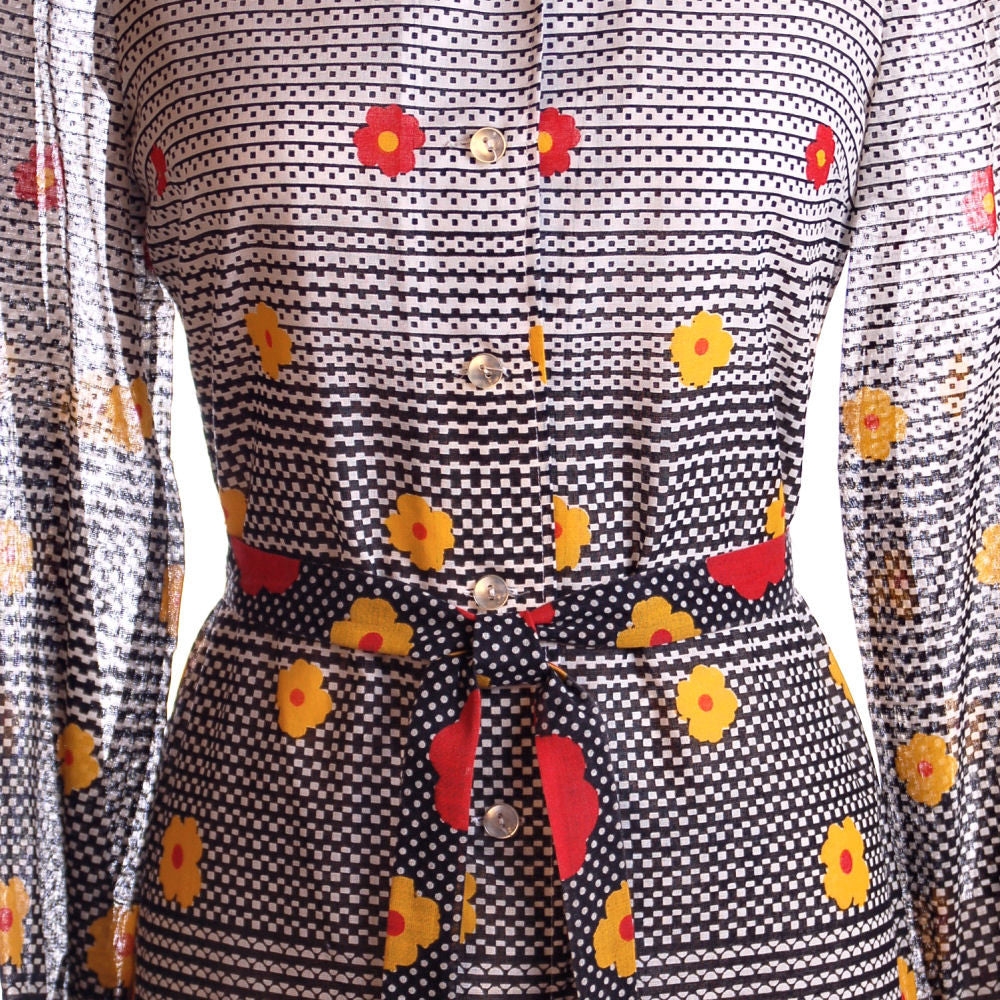 Vintage Dress Op Art J. Tiktiner France 1970s Cart2cart Tiktiner