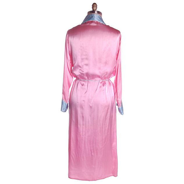Vintage Ladies Robe Pink /Blue Rayon Satin 1940s Western Style M-L ...