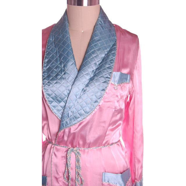 Vintage Ladies Robe Pink /Blue Rayon Satin 1940s Western Style M-L Women's,New Arrivals The Best Vintage Clothing