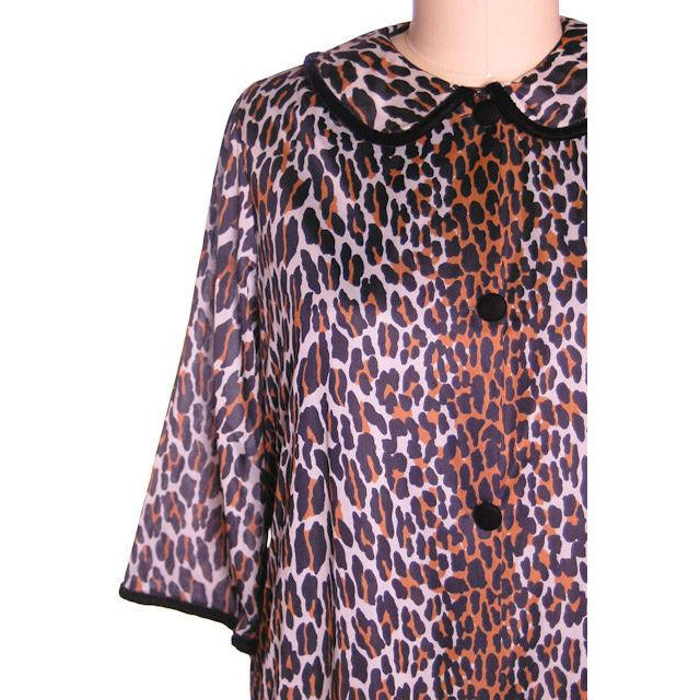 Vintage Peignoir Leopard Print Nylon Set Vanity Fair Small 1960s Women's,New Arrivals Vanity Fair