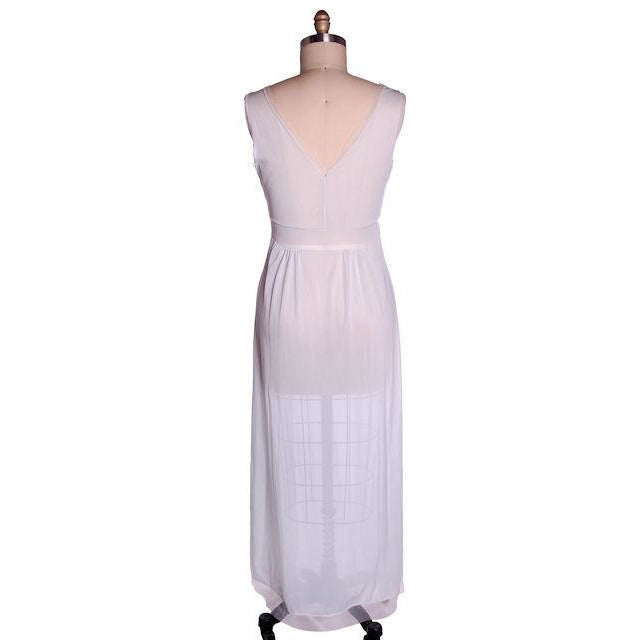 Vintage Nightgown Pale Blue Nylon Peek-A-Boo Yoke Saab Lingerie 1940s 34 Women's Saab