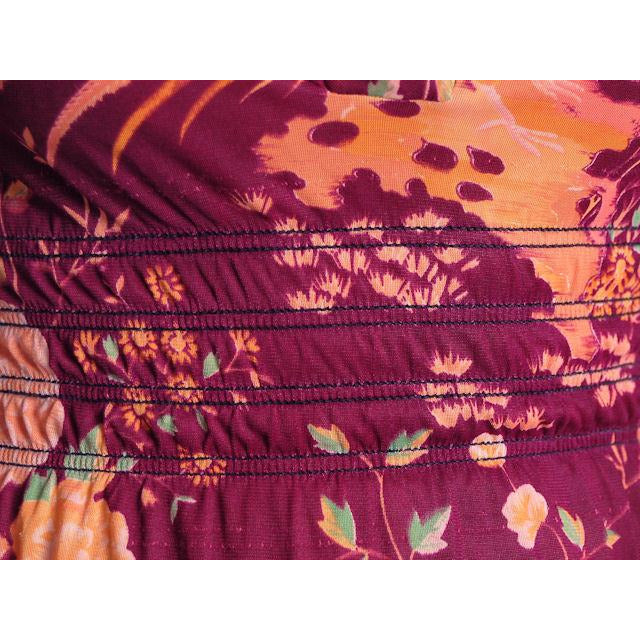 Vintage Mini Polyester Bird Print Dress/Tunic 1970s S Cart2cart vendor-unknown