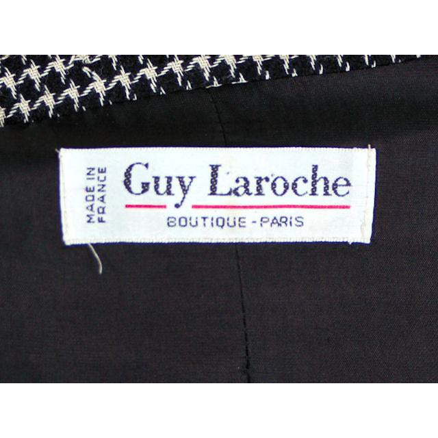 Vintage Ladies Herringbone Tweed Wool Peplum Blazer Guy Laroche 1980s Women's,New Arrivals Guy Laroche