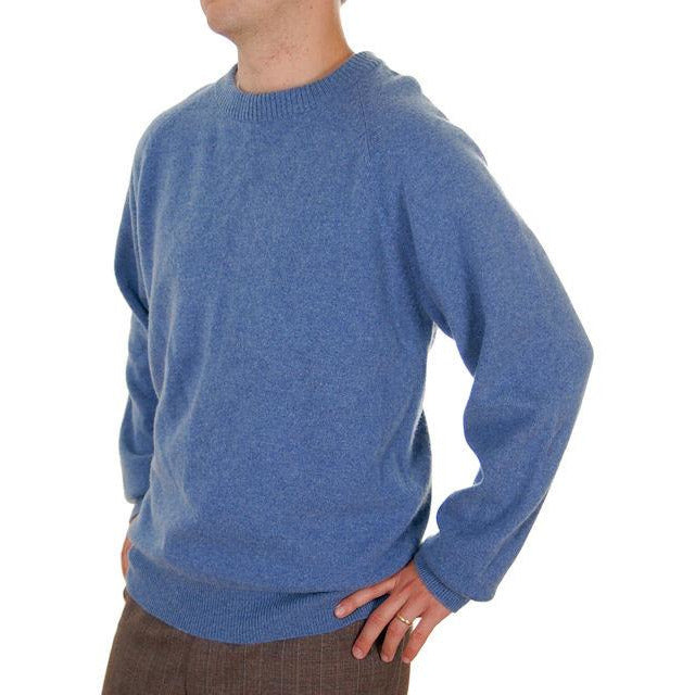 Vintage Mens Cashmere Pullover Sweater Snow Lotus Periwinkle  Size 46 - The Best Vintage Clothing
 - 1