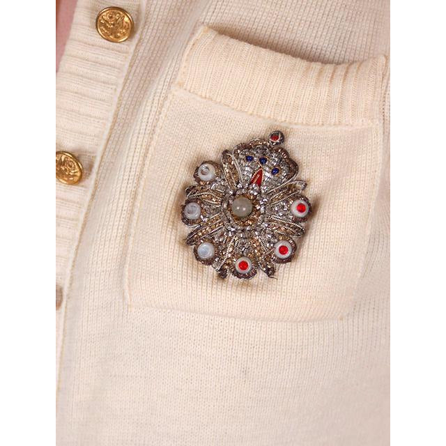 Vintage Sweater Wool Cardigan w/ Embellishment 1950s Small Women's,New Arrivals,On Sale The Best Vintage Clothing