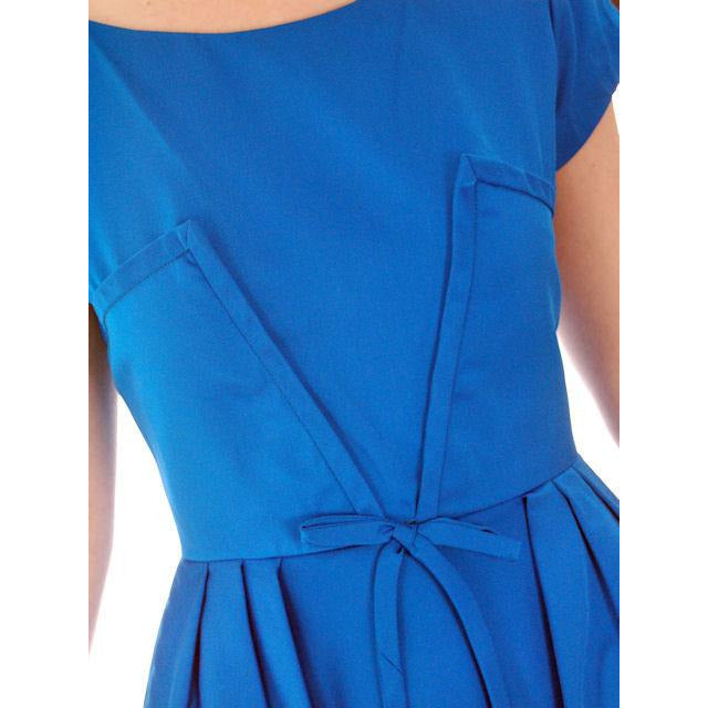 Hello, Tomorrow 1950s Party Dress / MCM /Electric Blue 50s Cocktail Wiggle Dress Peplum Hobble Dress S Women's,New Arrivals The Best Vintage Clothing