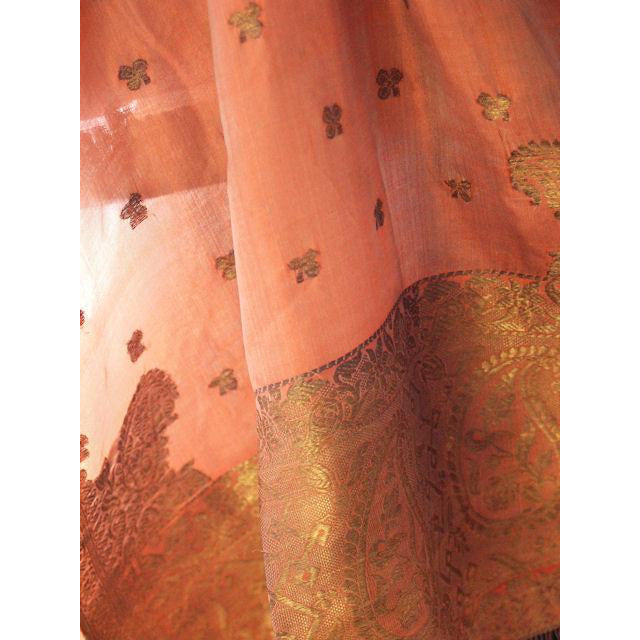 Vintage Silk Scarf /Shawl Gold Metallic Paisley Trim & Fringe 1920s Women's,Accessories,New Arrivals vendor-unknown