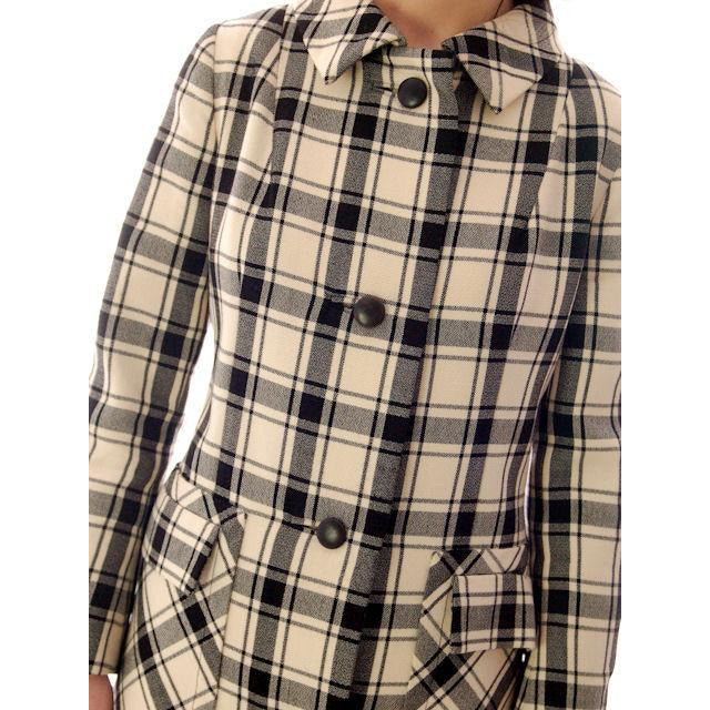 Vintage Suit Sybil Connolly Dublin Black/White Huge Plaid /Huge Pockets 1960s 38-26-38 Women's,New Arrivals Sybil Connolly