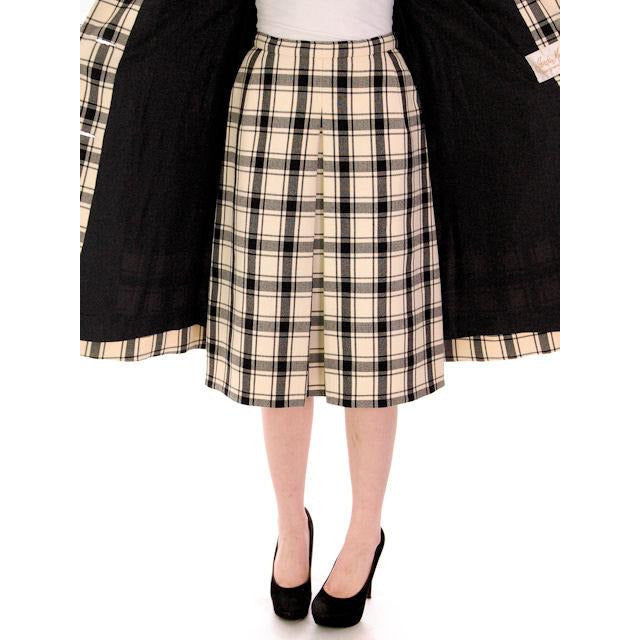 Vintage Suit Sybil Connolly Dublin Black/White Huge Plaid /Huge Pockets 1960s 38-26-38 Women's,New Arrivals Sybil Connolly